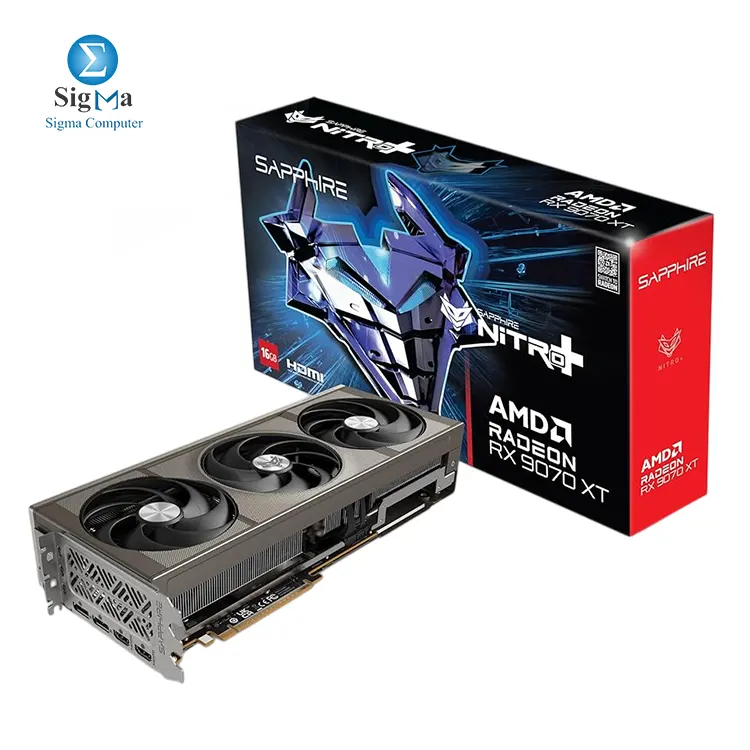 SAPPHIRE NITRO+ AMD RADEON RX 9070 GAMING OC 16GB DUAL HDMI DUAL DP LITE - Main view