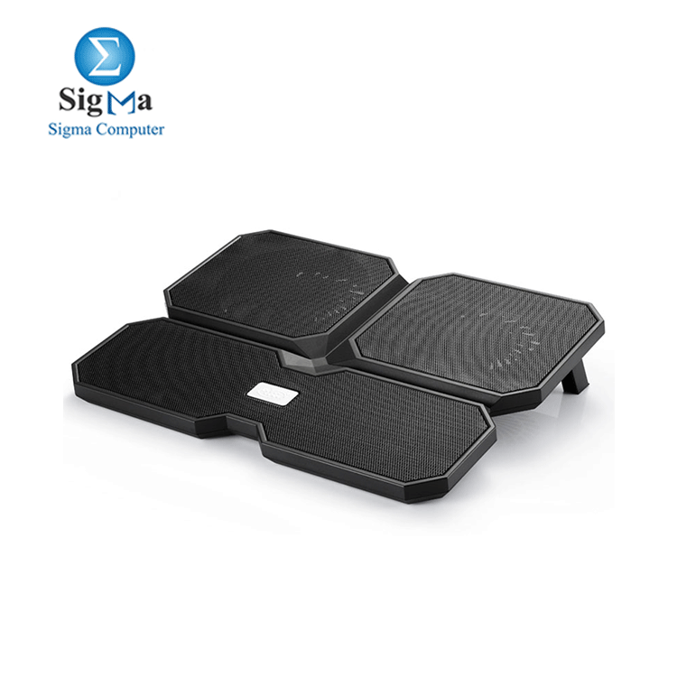 DEEPCOOL Multi Core X6 Cooling Pad Stand with 2 USB   4 Powered Fans