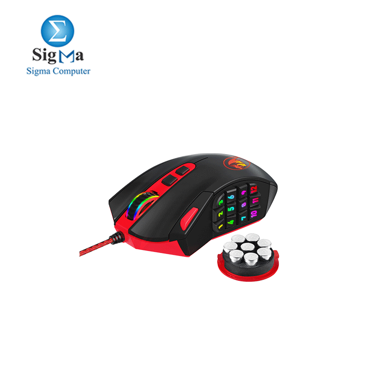 Redragon M901 Gaming Mouse  Wired MMO RGB LED Backlit Computer Mice