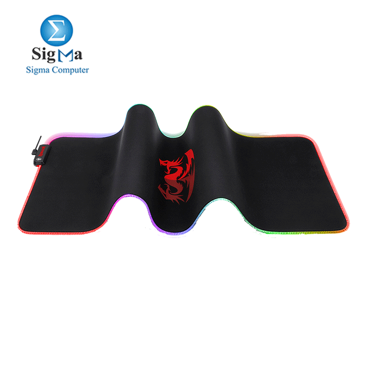 Redragon P027 RGB Wired Mouse Pad, Non-slip Rubber Base, Stiched Edges (800 x 300 x 3mm)