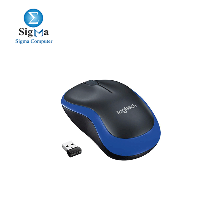 Logitech M185 Wireless Mouse - Blue Black - 910-002239