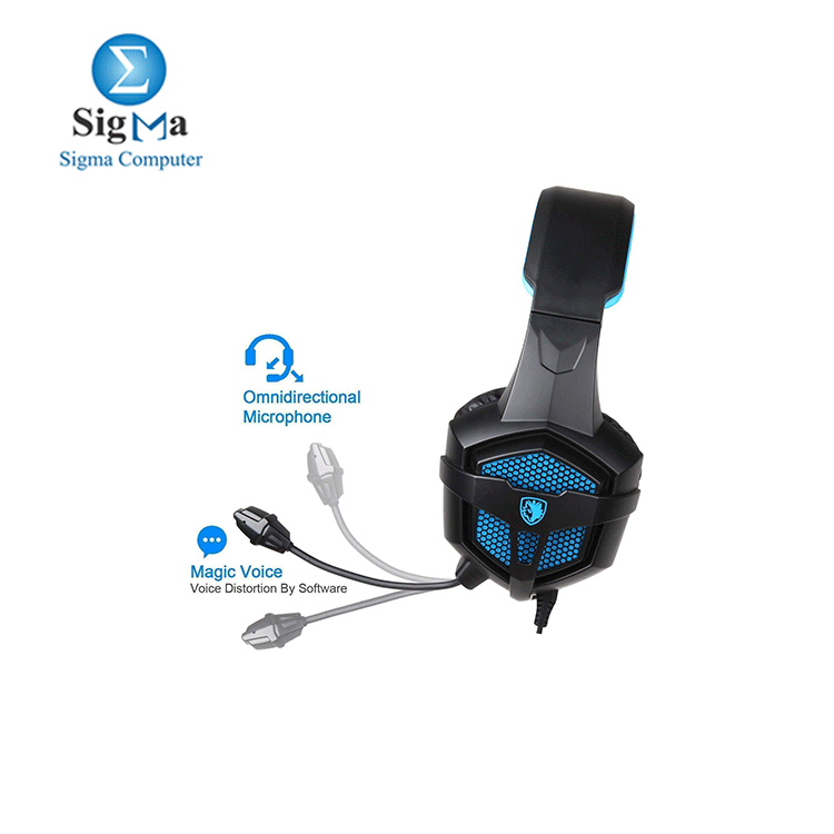 Headset SADES SA807 Stereo Headphone 3.5mm Wired with Mic for PC Mac New Xbox one
