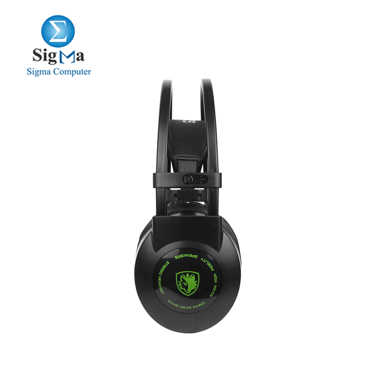 Sades SA801 Over-Ear Stereo Gaming Headset with Microphone Black Green