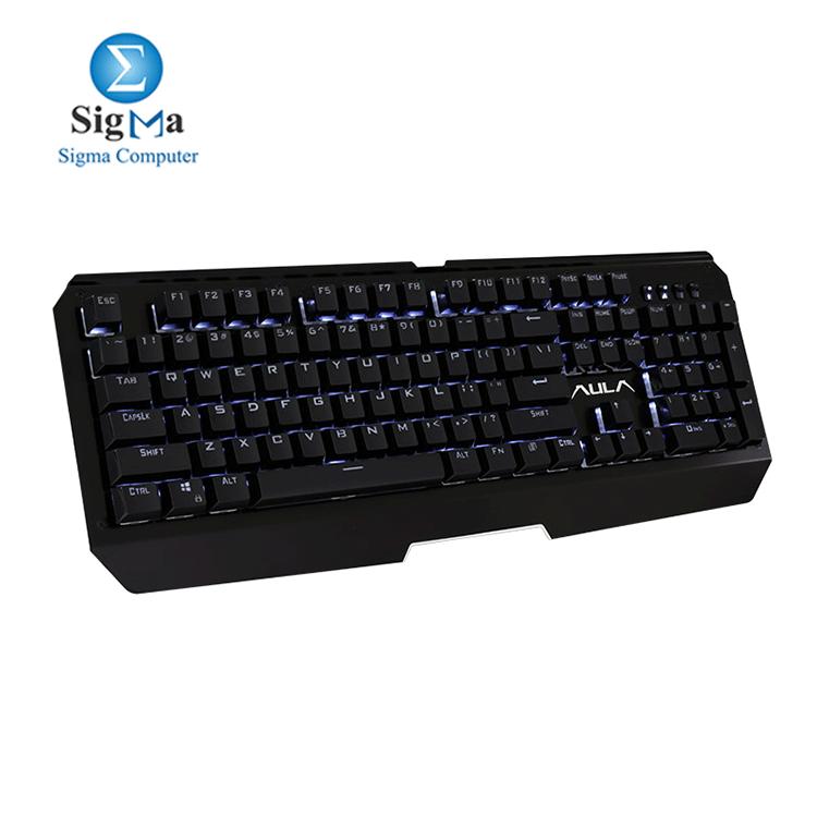 Mechancial Keyboard (Black cover / Black keycap) Blue switch white Light SI2040