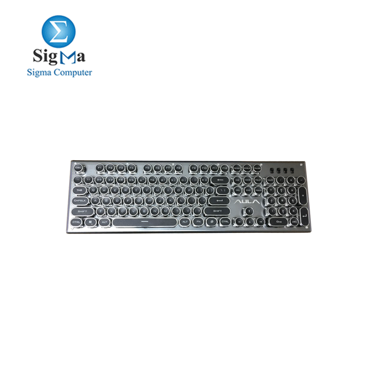 AULA Mechanical keyboard 2056 White Light KEYCAPS BLUE SWITCH 