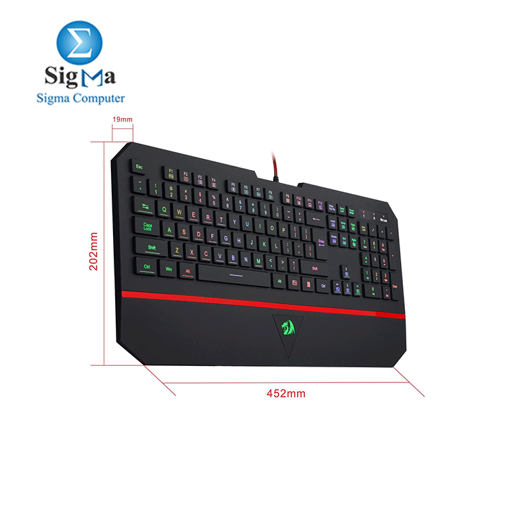 Redragon K502 RGB Gaming Keyboard RGB LED Backlit Illuminated 104 Key