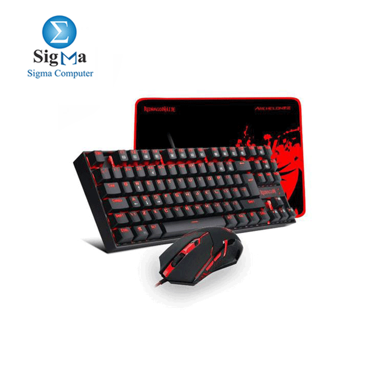 Redragon K552-BA-2 Mechanical Gaming Keyboard and Mouse Combo & Large Mouse Pad