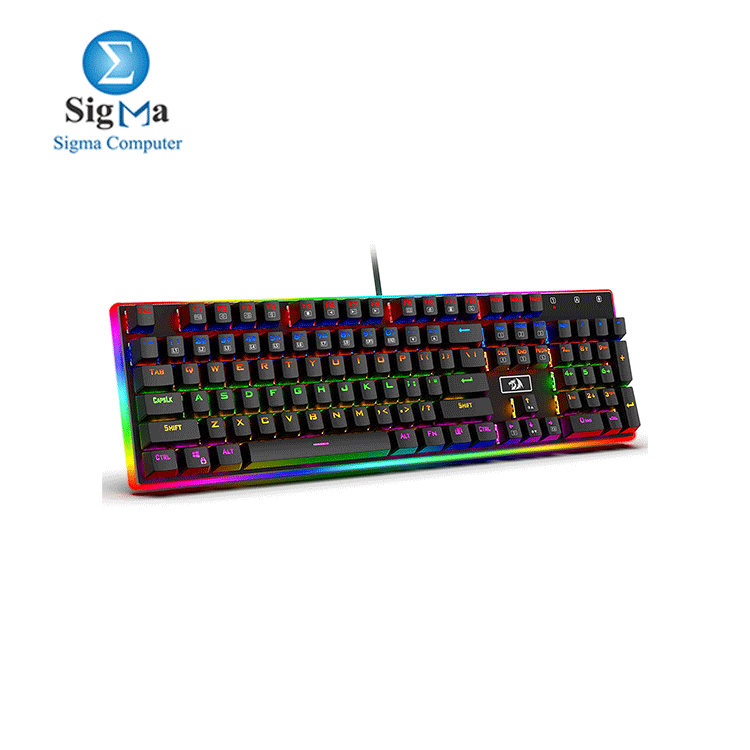 Redragon K577R Kali Mechanical Gaming Keyboard, Rainbow Backlit Brown Switches