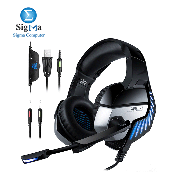 ONIKUMA K5 Pro Wired Stereo Gaming Headset with Mic BLUE