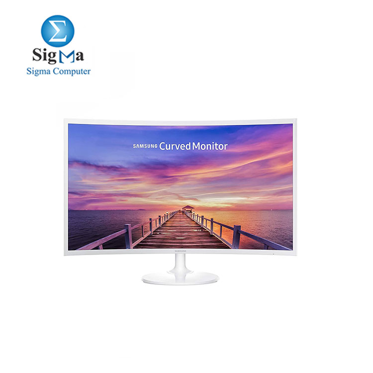  Samsung 32-inch Curved LED Monitor, White, LC32F391FWM