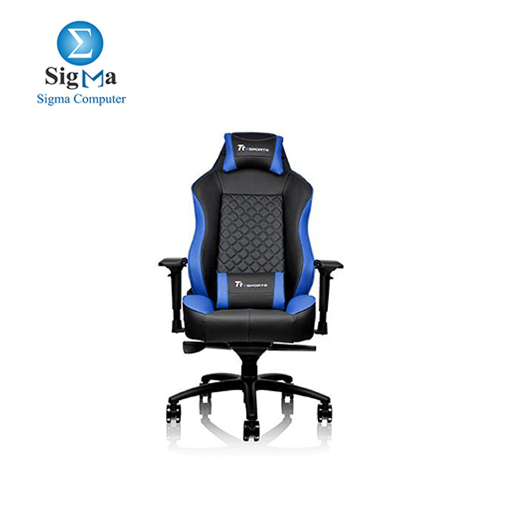 Thermaltake Tt eSPORTS GT Comfort C500 Big & Tall Racing Bucket Seat Style Ergonomic Gaming Chair Black/Blue