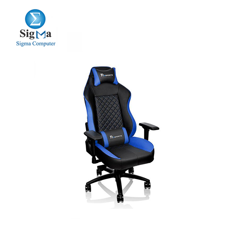 Thermaltake Tt eSPORTS GT Comfort C500 Big   Tall Racing Bucket Seat Style Ergonomic Gaming Chair Black Blue