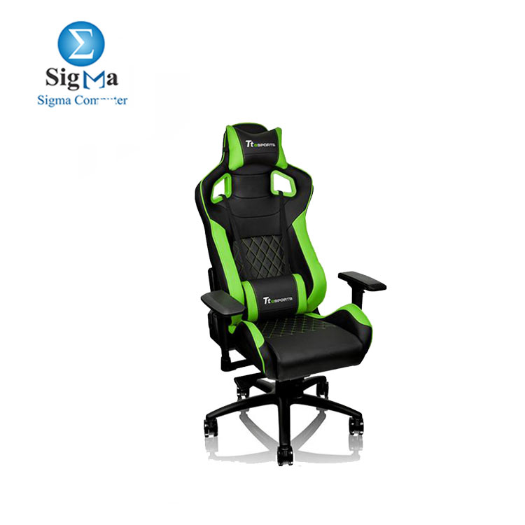 Thermaltake Tt eSPORTS GT Fit F100 Racing Bucket Seat Style Ergonomic Gaming Chair Black Green