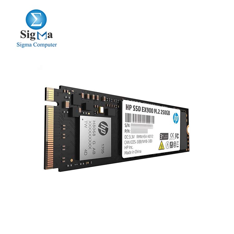 HP EX900 M.2 250GB PCIe 3.0 x4 NVMe 3D TLC NAND Internal Solid State Drive (SSD)