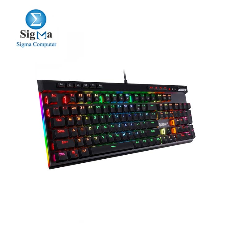 Redragon K580 VATA RGB LED Backlit Mechanical Gaming Keyboard  & Dedicated Media Controls,(Blue Switches)