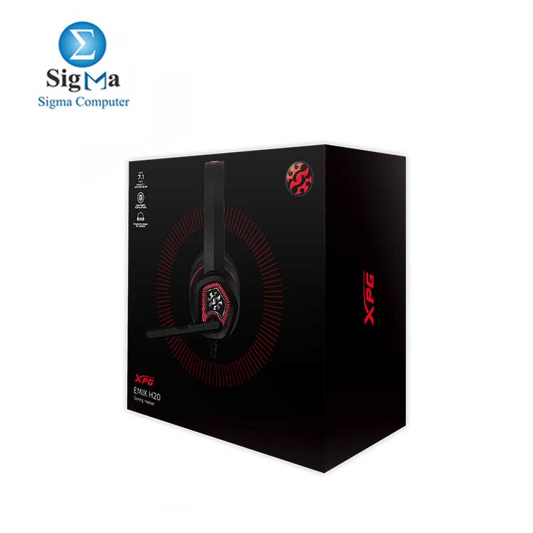 ADATA XPG EMIX H20 RGB Gaming Headset, black Virtual 7.1 surround