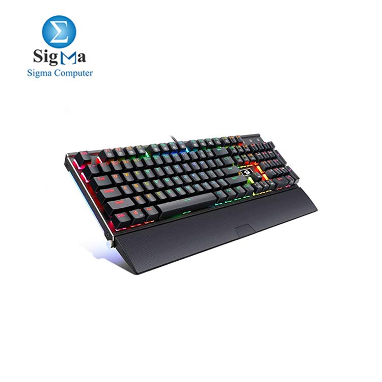 Redragon K588 RGB Backlit Mechanical Gaming Keyboard with Programmable Keys Macro Recording Blue Switches 