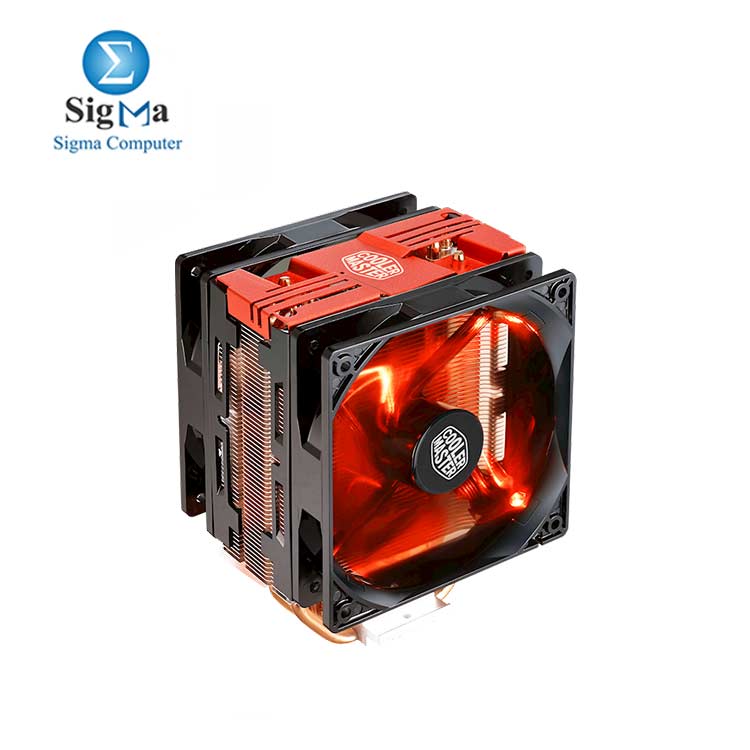 COOLER MASTER Hyper 212 LED Turbo Dual 120mm PWM Fans - Red