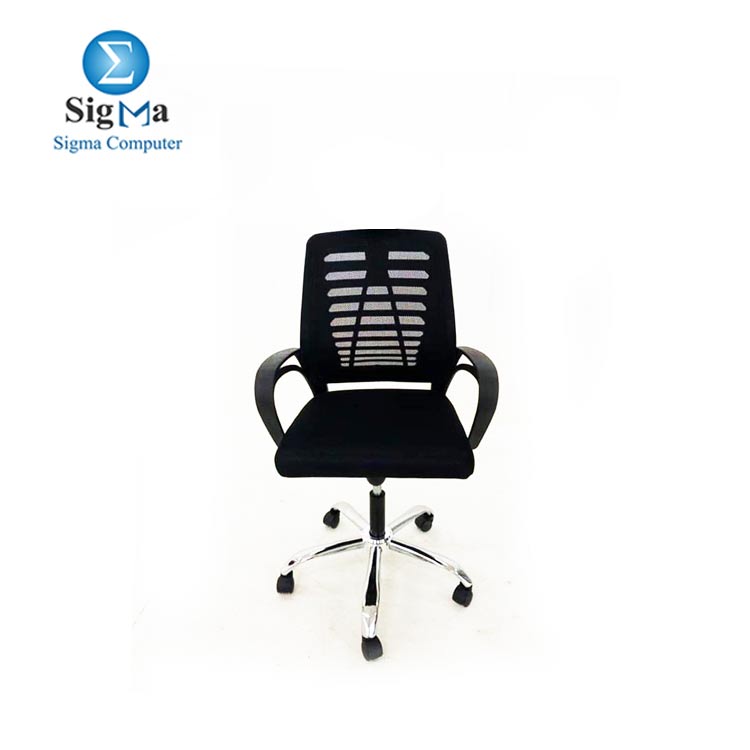Black Office Chair adjustable in height mesh material BackRest OC-103