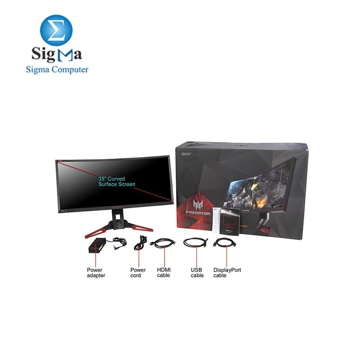 Acer Predator Z35 bmiphz 35 UXGA 2560 x 1080 2K Resolution - AMVA3- 4ms 200Hz OvereClocked DisplayPort HDMI Built-in Speakers NVIDIA G-Sync 