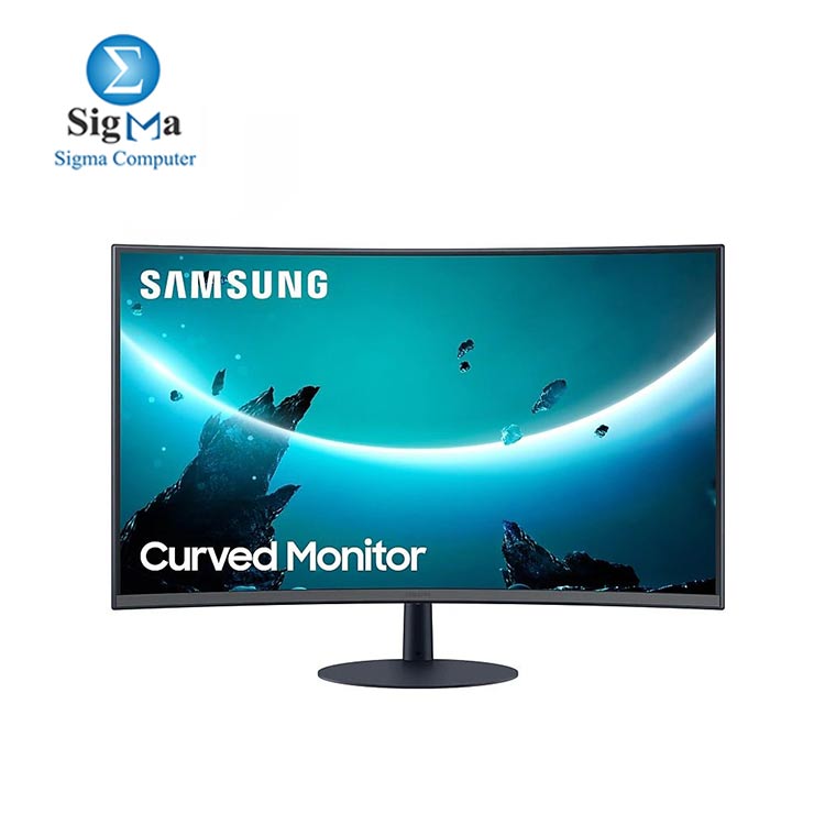 Samsung Curved FHD Monitor 1920 x 1080 - VA- 75Hz-4 GTG - Built-in Speaker  32 inch  Black - LC32T550FDMXZN