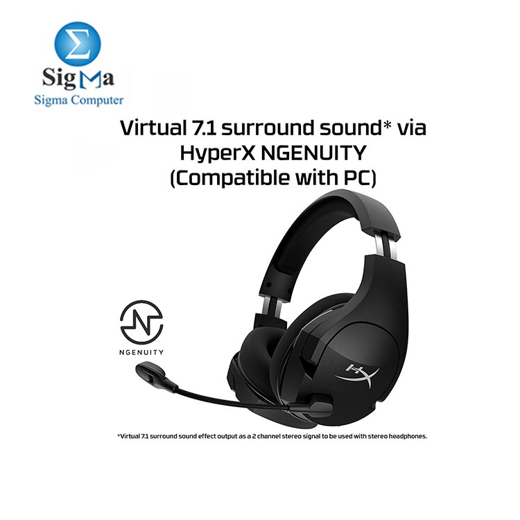HyperX Cloud Stinger Core - Wireless Gaming Headset  for PC  7.1 Surround Sound Noise Cancelling Microphone HHSS1C-BA-BK G