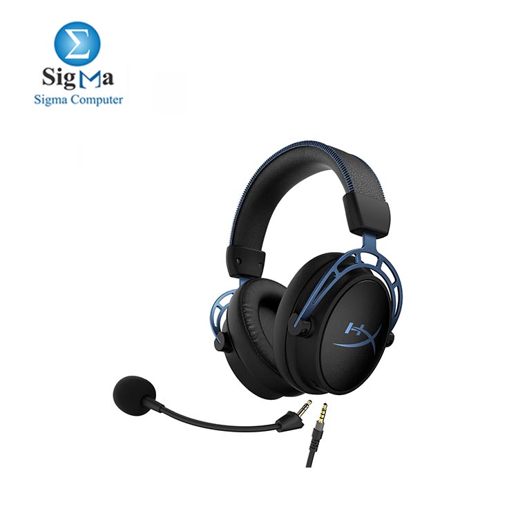HyperX Cloud Alpha S - PC Gaming Headset, 7.1 Surround Sound Chat Mixer, Breathable Leatherette, Memory Foam, and Noise Cancelling Microphone - Blue (HX-HSCAS-BL/WW)