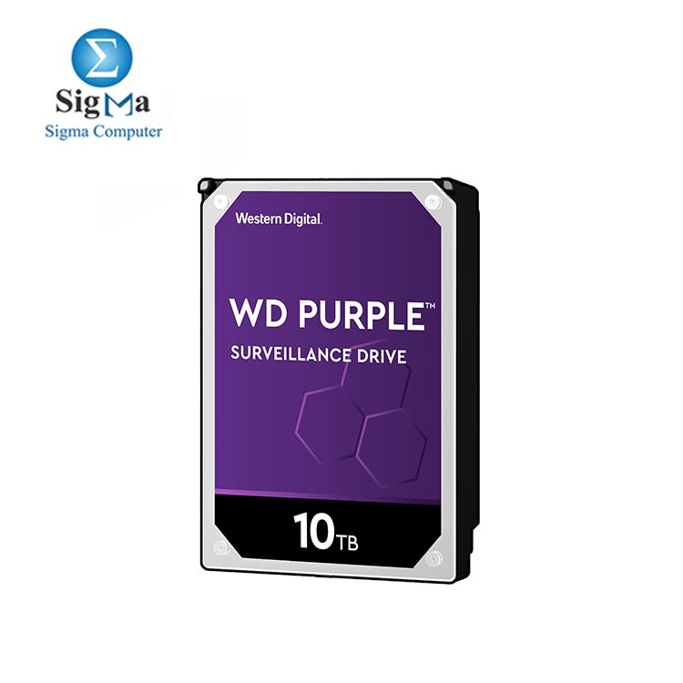WD Purple 10TB Surveillance Hard Disk Drive - 5400 RPM Class SATA 6 Gb/s 256MB Cache 3.5 - WD100PURZ