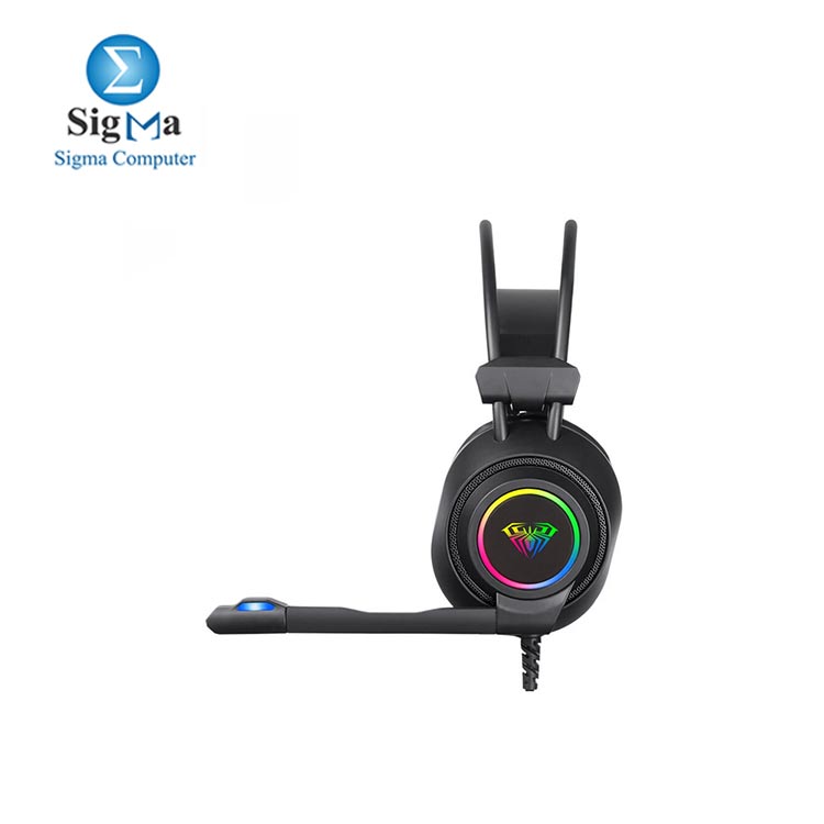 AULA S600 Game Headset 7.1 Channel USB 3.5mm Wired RGB Gaming Lightweight Noise Canceling for PS4 Computer