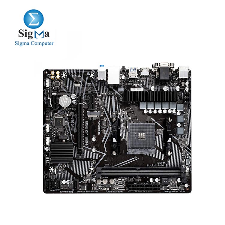 Gigabyte B550M S2H mATX Motherboard for AMD AM4 CPUs 