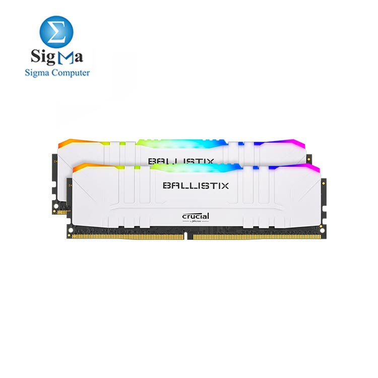 Crucial Ballistix RGB 16GB Kit  2 x 8GB  DDR4-3200 Desktop Gaming Memory  White 