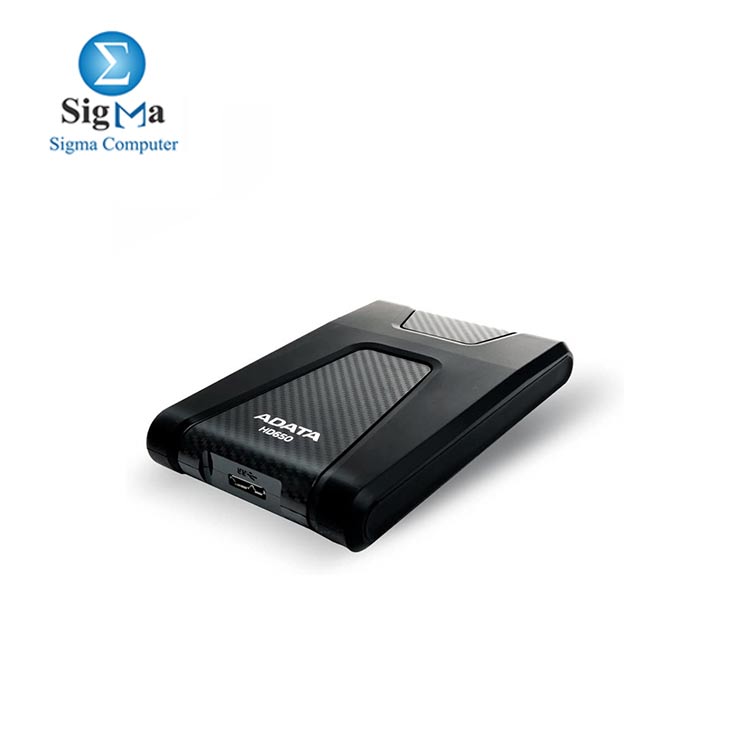 ADATA HD650 2TB USB 3.1 Shock-Resistant External Hard Drive, Black