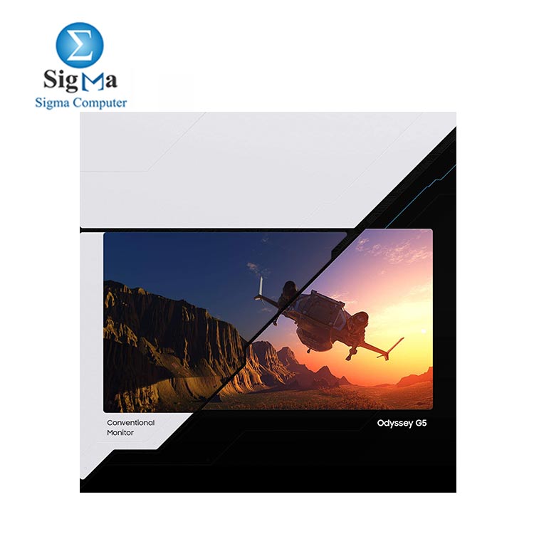 SAMSUNG 27-Inch Odyssey G5 Gaming Monitor with 1000R Curved Screen  144Hz  1ms  FreeSync Premium  QHD  LC27G55TQWNXZA   Black