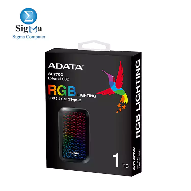 ADATA RGB SE770G 512GB SSD USB3.2 Type-C