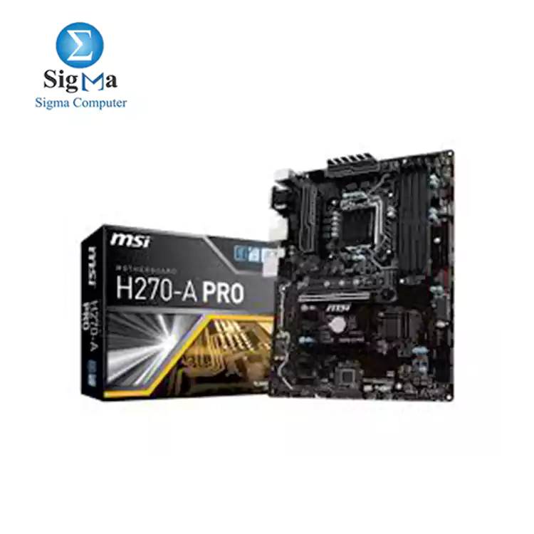 MSI H270-A PRO LGA1151/ Intel H270/ DDR4/ 2-Way CrossFireX/ SATA3 & USB 3.1/ M.2/ A&GbE/ ATX Motherboard