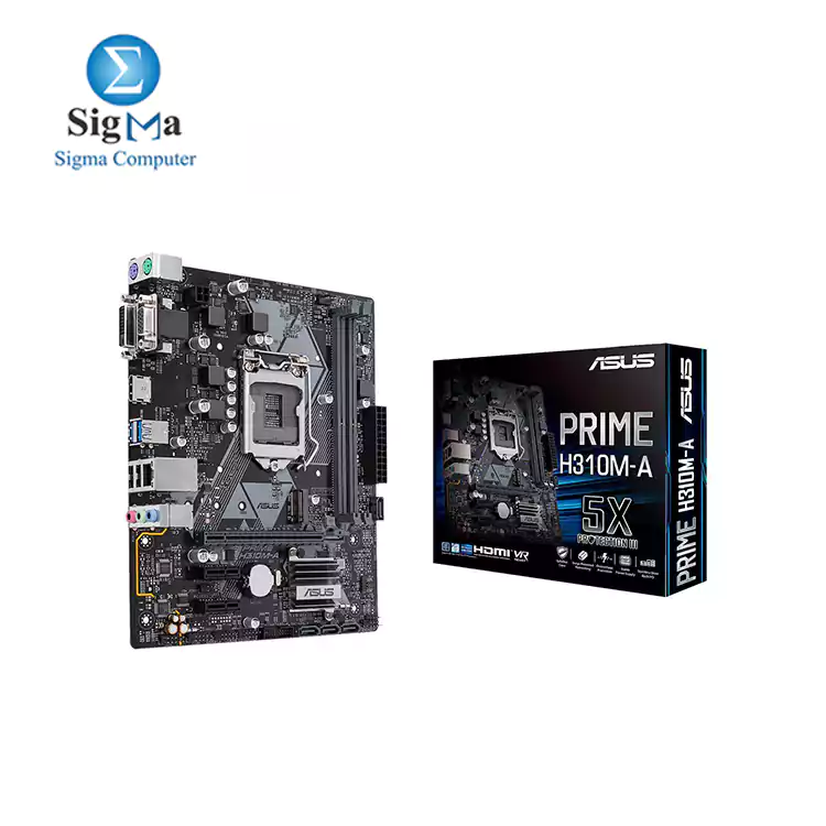 PRIME H310M-A Intel LGA-1151 mATX motherboard with LED lighting  DDR4 2666MHz  M.2 support  HDMI  SATA 6Gbps and USB 3.1 Gen1