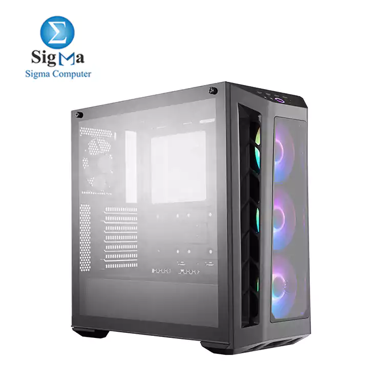 Cooler Master MasterBox MB530P ATX Mid-Tower w/ 3 x Tempered Glass Panel, Front Side Mesh Intakes & 3 x 120mm Addressable RGB Fans w/ARGB Controller