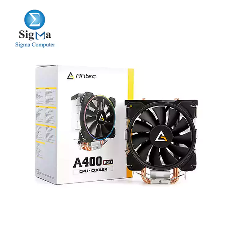 Antec CPU Cooler, A400 RGB, 4-Pin Connector PWM Silent Fan