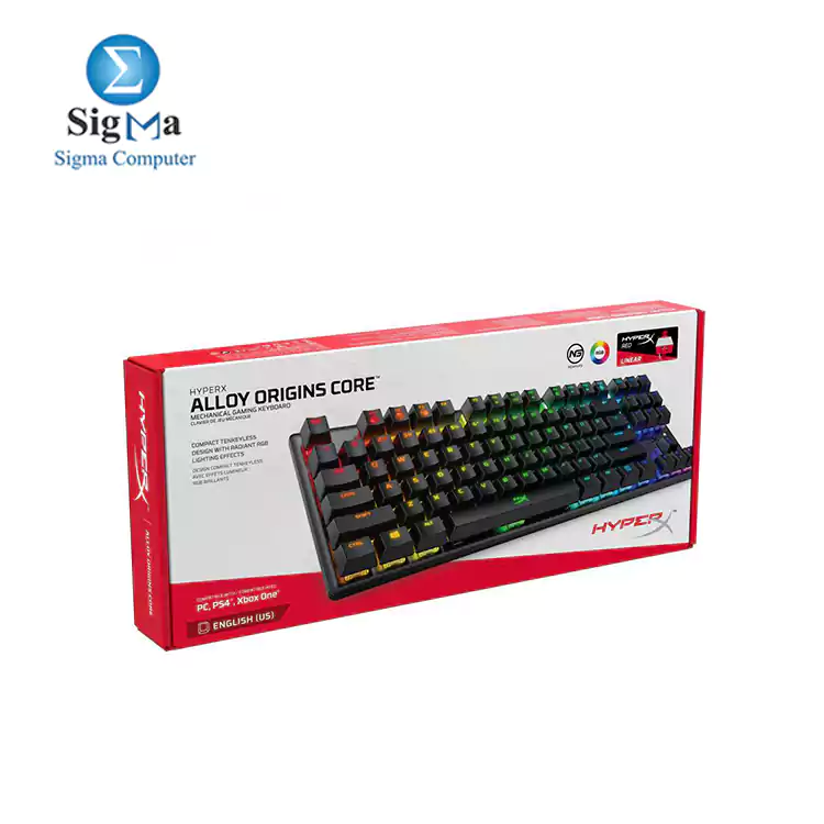 HyperX Alloy Origins Core Mechanical Gaming Keyboard RGB (HX-KB7RDX-US) RED SWITCH