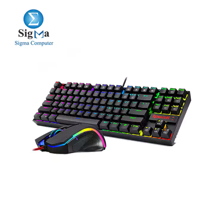 Redragon K552-RGB-BA Mechanical Gaming Keyboard, Mouse Combo Wired RGB LED Backlit