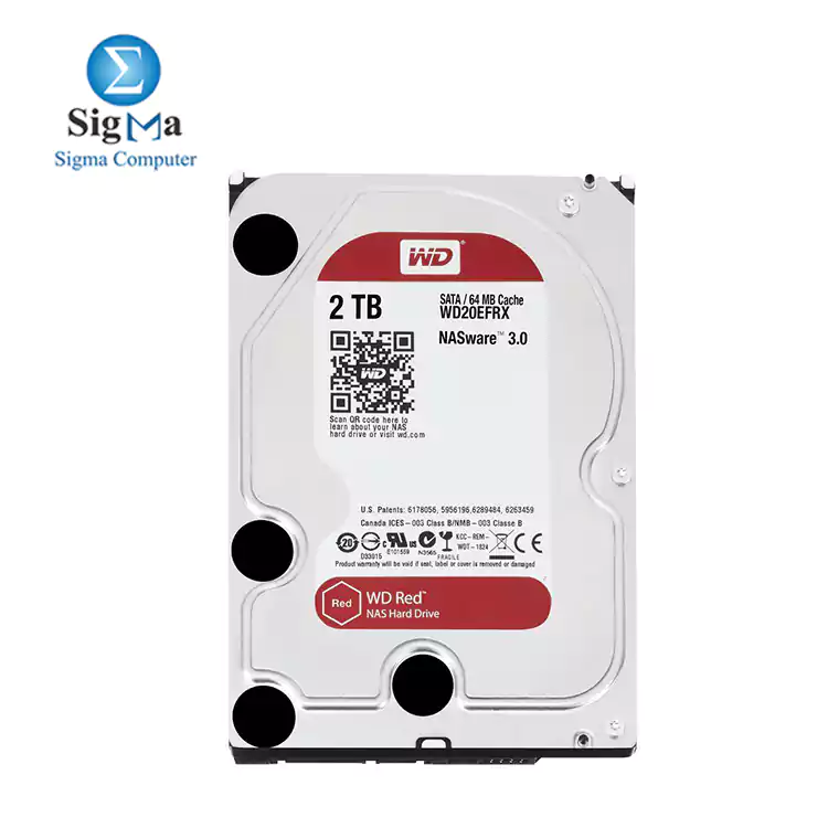 WD Red 2TB NAS Hard Disk Drive - 5400 RPM Class SATA 6Gb/s 64MB Cache 3.5 Inch - WD20EFRX