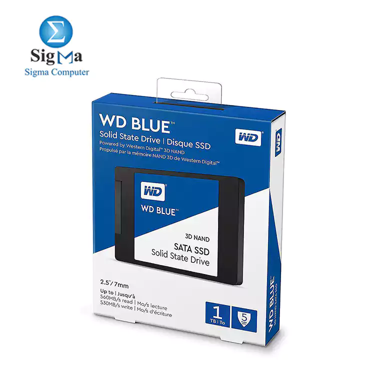 WD Blue 3D NAND 1TB Internal SSD - SATA III 6Gb s 2.5
