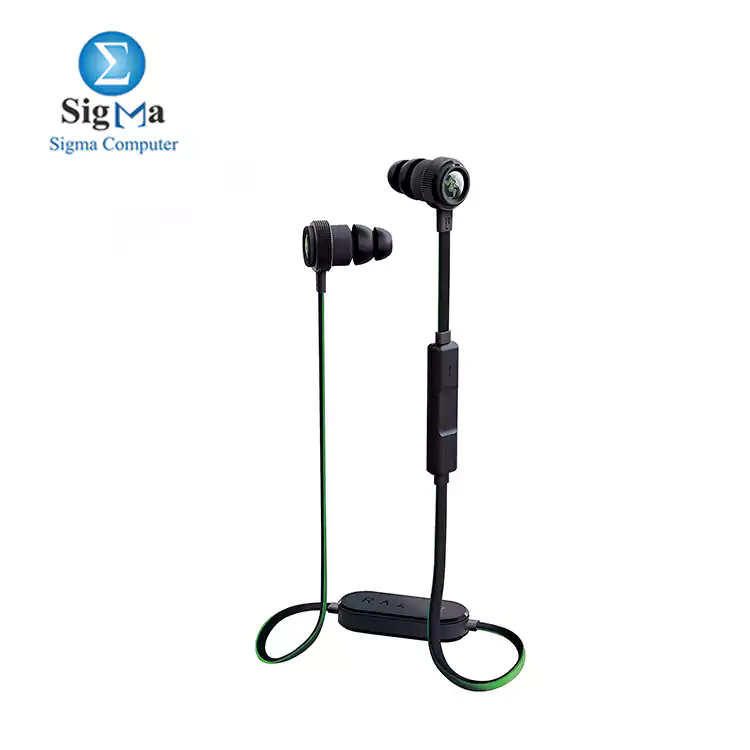 Razer Hammerhead Bluetooth Earbuds for iOS & Android Matte  Black/Green 