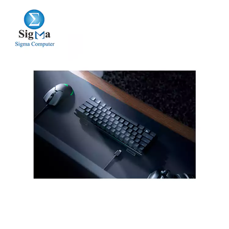 Razer Huntsman Mini - Clicky Optical Switch - US  60% Gaming Keyboard Optical Switch Purple - Black