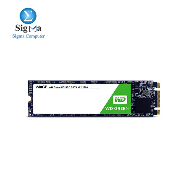WD Green 240GB PC SSD - SATA III 6Gb/s M.2 2280 Solid State Drive - WDS240G2G0B