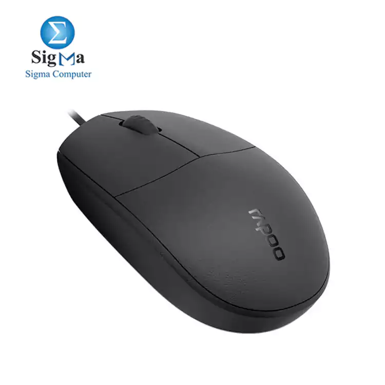  Rapoo N100 Wired Optical Mouse Black