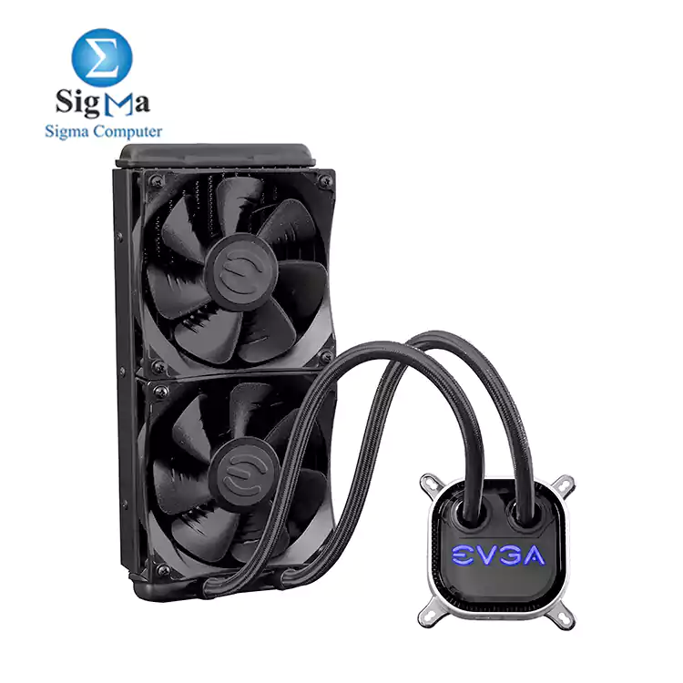 EVGA CLC 240mm, All-In-1 RGB LED CPU Liquid Cooler, 2x FX12 120mm PWM Fans