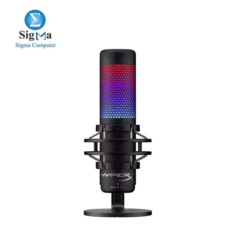 HyperX QuadCast S RGB USB Condenser Microphone for PC, PS4, PS5 and Mac Anti-Vibration Support