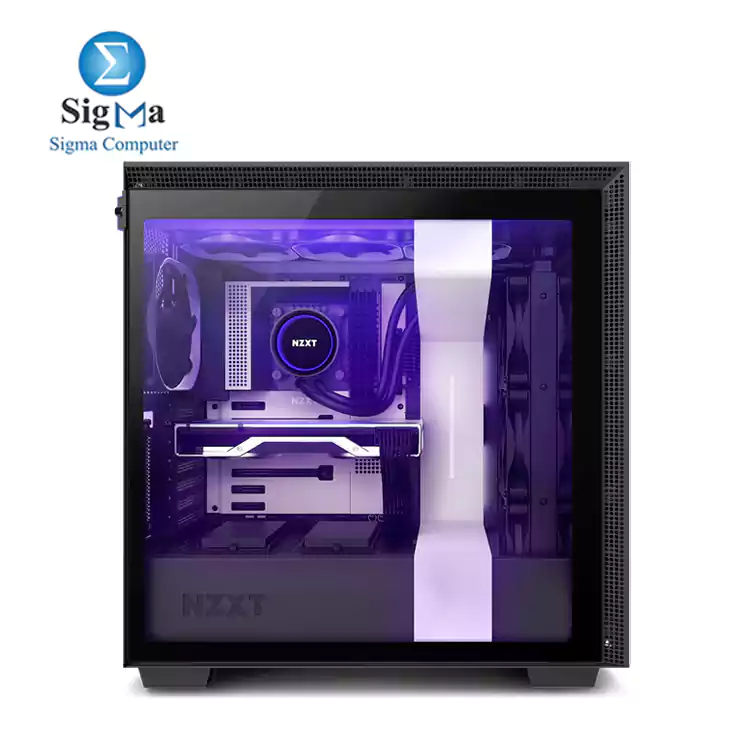 NZXT H710i FULL SMART CONTROL CA-H710i-W1 ATX Mid Tower 3FANS 120mm- 1FAN 140mm Gaming Case - WHITE