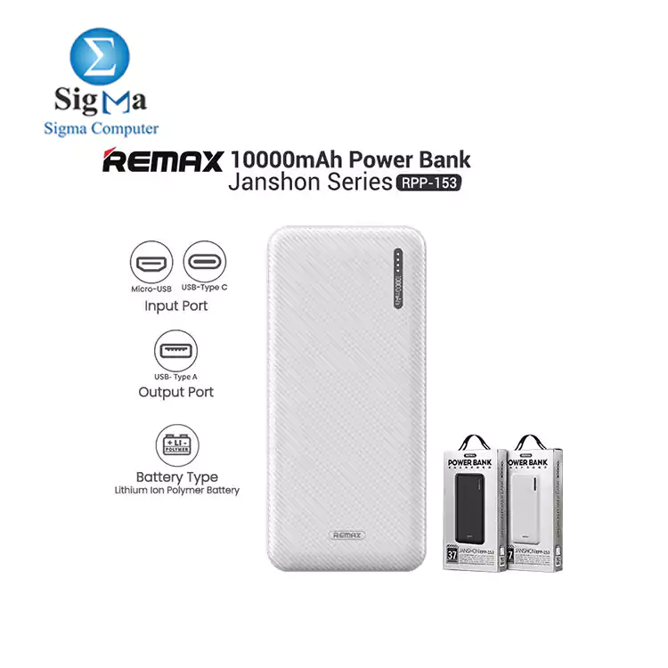 Power Bank REMAX JONSHON LCD RPP-153 10 000MAH White